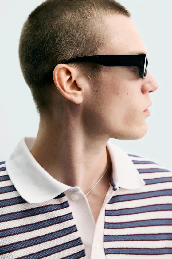 ПОЛО JACQUARD В ПОЛОСКУ С ВЫШИВКОЙ