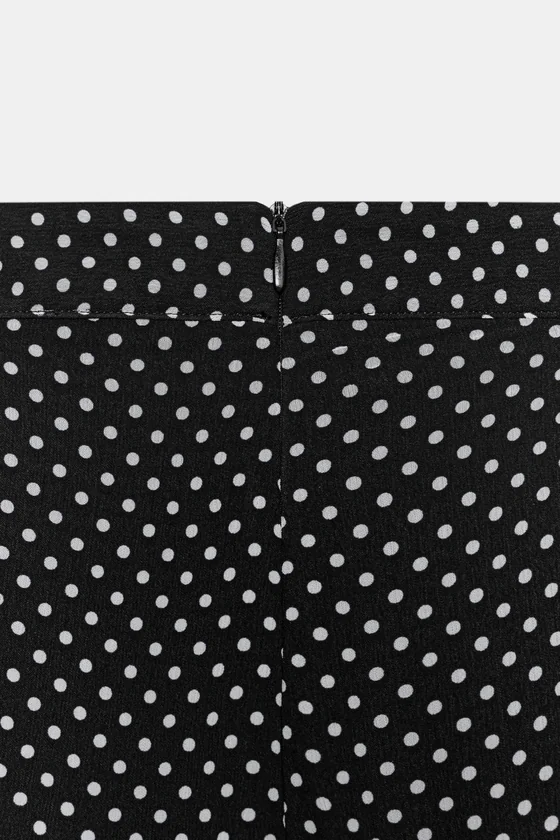 БРЮКИ В ГОРОШЕК С ЗАЩИПАМИ — коллекция Zara «ZW»