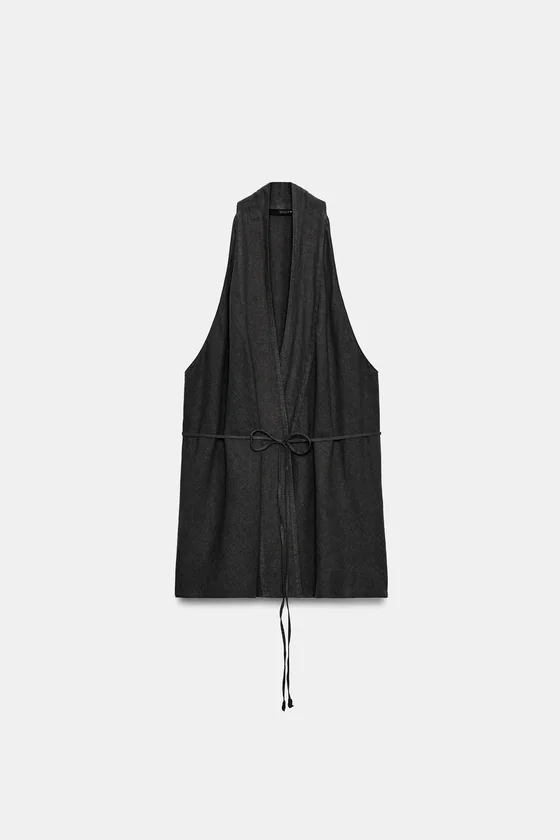 ЛЬНЯНОЙ ТОП НА ЗАПÁХЕ — коллекция Zara «ZW»