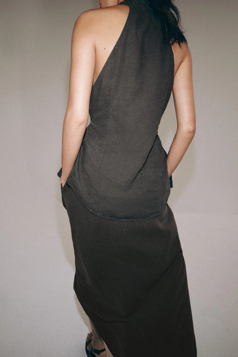 ДЛИННАЯ ЮБКА ИЗ ЛЬНА — коллекция Zara «ZW»