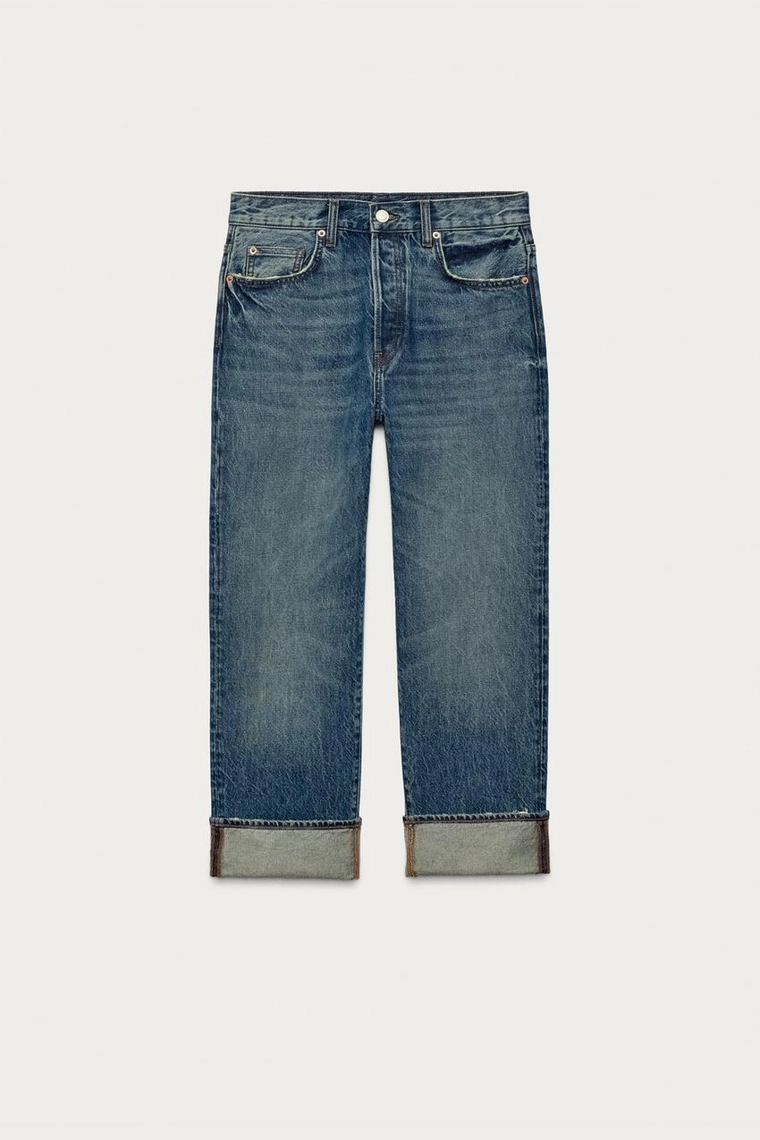 Джинсы Zara «ZW» с заниженной талией и укороченным низом