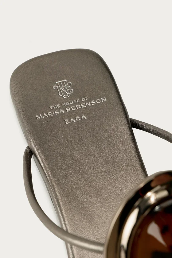 Плоские кожаные сандалии marisa berenson x zara