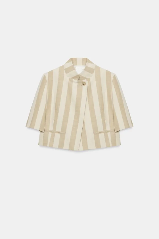 УКОРОЧЕННЫЙ БЛЕЙЗЕР С КОРОТКИМИ РУКАВАМИ — коллекция Zara «ZW»