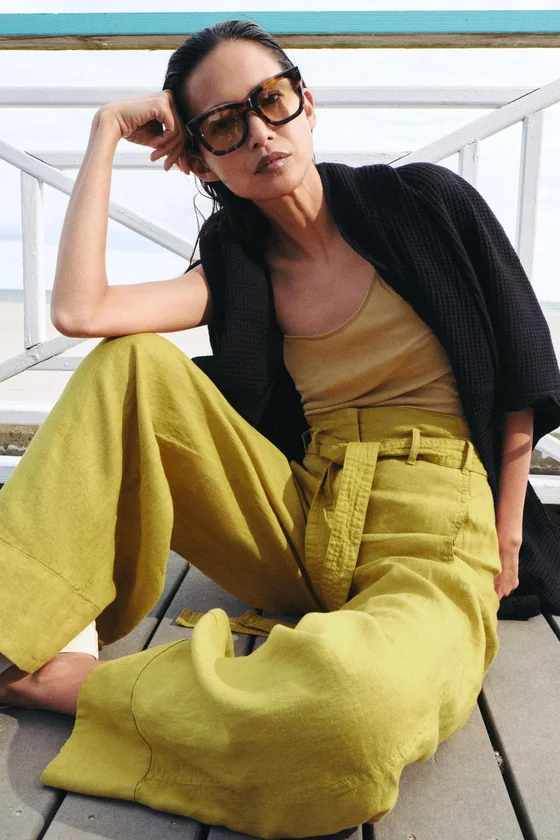 БРЮКИ ИЗ 100% ЛЬНА — коллекция Zara «ZW»