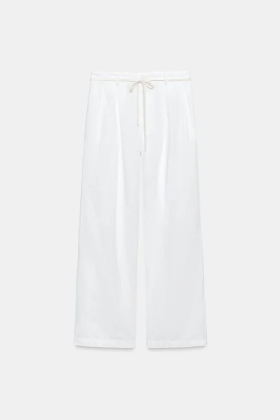 БРЮКИ ИЗ СМЕСОВОГО ЛЬНА — коллекция Zara «ZW»