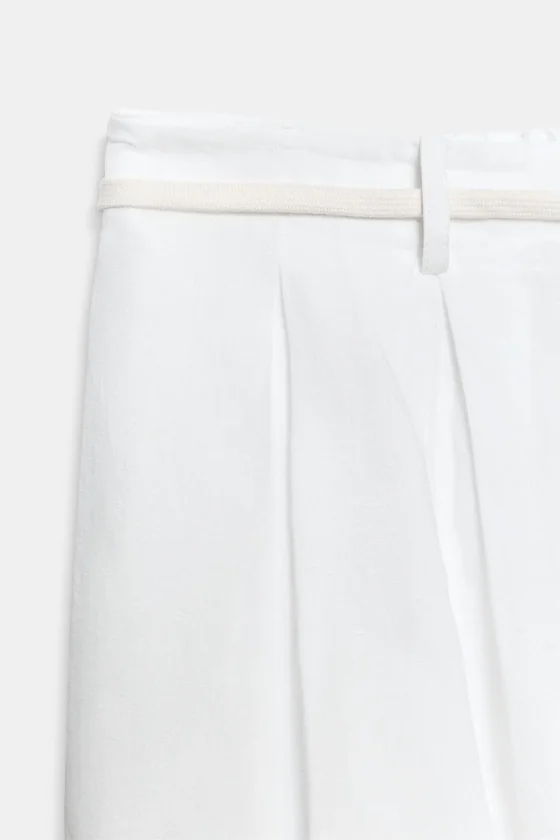 БРЮКИ ИЗ СМЕСОВОГО ЛЬНА — коллекция Zara «ZW»