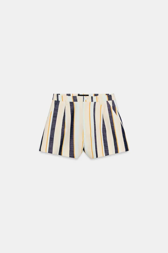 ШОРТЫ В ПОЛОСКУ СО СКЛАДКАМИ — коллекция Zara «ZW»