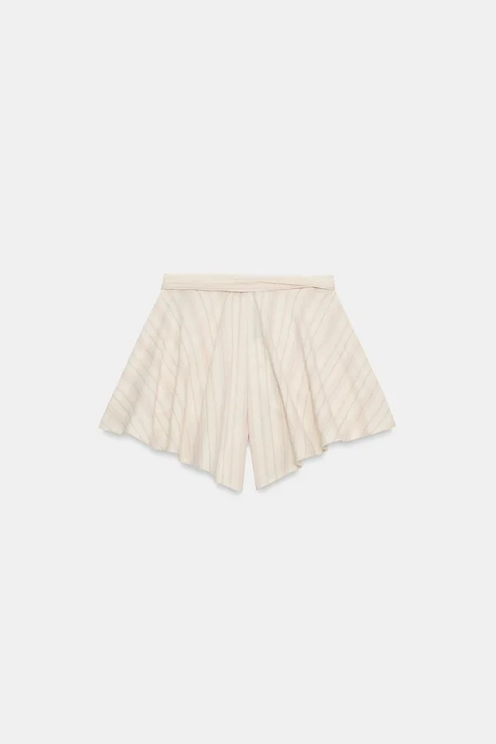 ШОРТЫ В ПОЛОСКУ СО СКЛАДКАМИ — коллекция Zara «ZW»