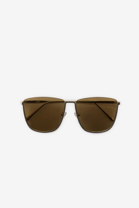 КВАДРАТНЫЕ МЕТАЛЛИЧЕСКИЕ СОЛНЦЕЗАЩИТНЫЕ ОЧКИ — THE ITEM ZARA WOMAN