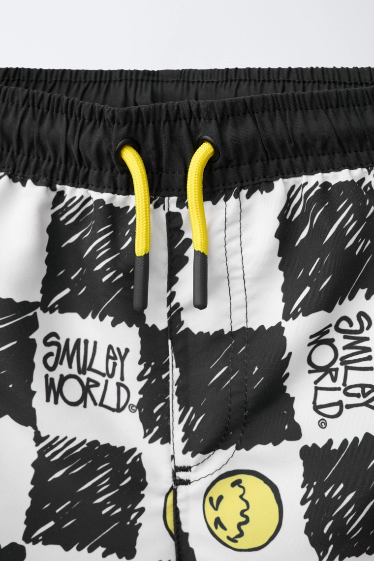 Плавательные шорты с принтом в шахматную клетку и smileyworld® для детей 6-14 лет