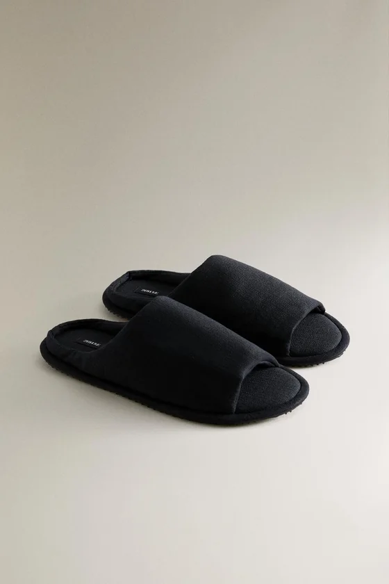 Тапочки-мюли open fabric