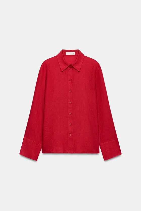 РУБАШКА ИЗ 100% ЛЬНА — коллекция Zara «ZW»