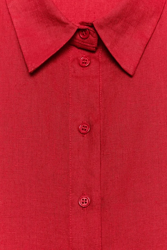 РУБАШКА ИЗ 100% ЛЬНА — коллекция Zara «ZW»