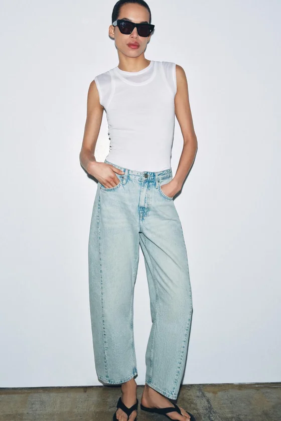 ДЖИНСЫ коллекция Zara «ZW» ANKLE  СО СРЕДНЕЙ ПОСАДКОЙ