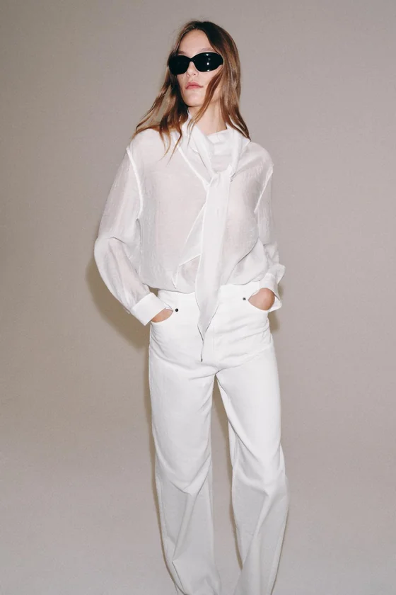 ДЖИНСЫ  С ВЫСОКОЙ ПОСАДКОЙ — коллекция Zara «ZW»