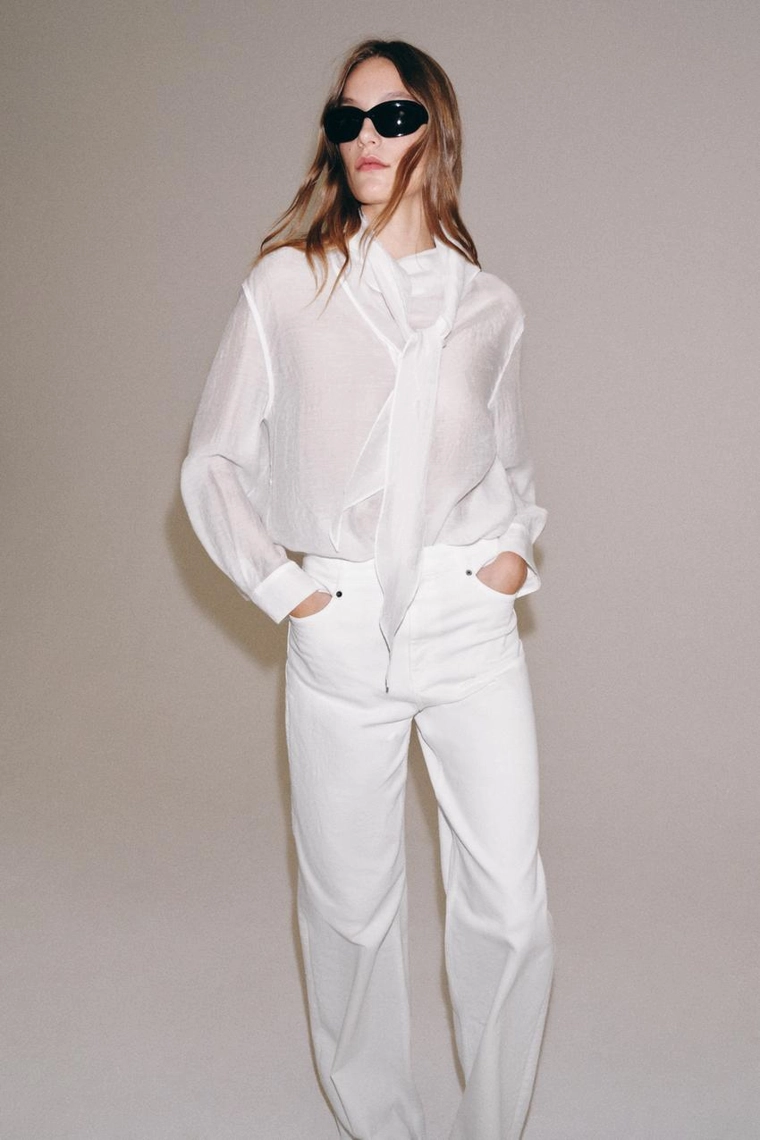 ДЖИНСЫ  С ВЫСОКОЙ ПОСАДКОЙ — коллекция Zara «ZW»