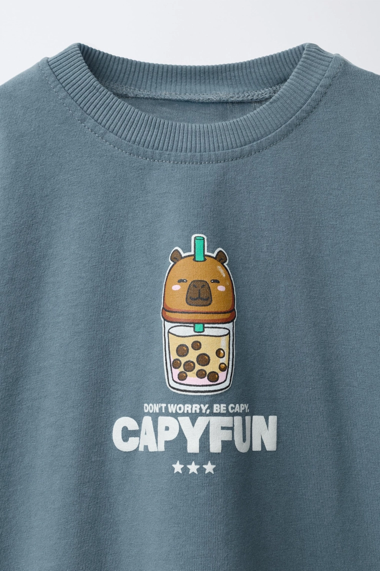 Футболка с принтом capybara capyfun ©
