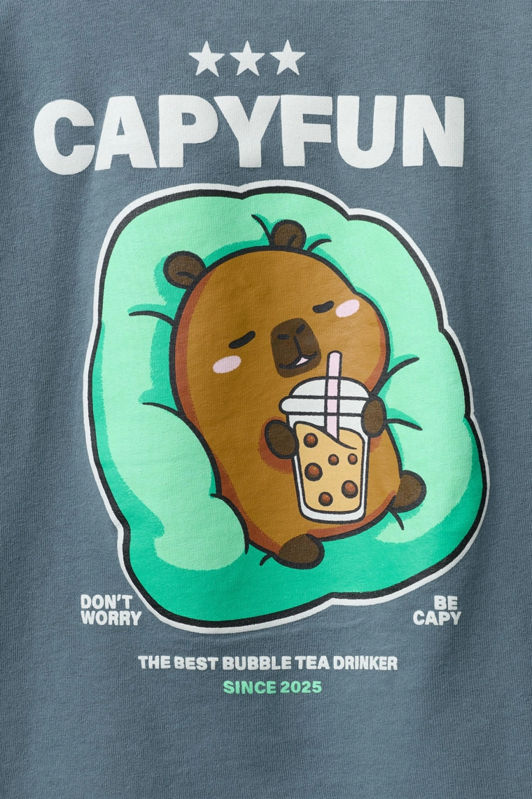 Футболка с принтом capybara capyfun ©