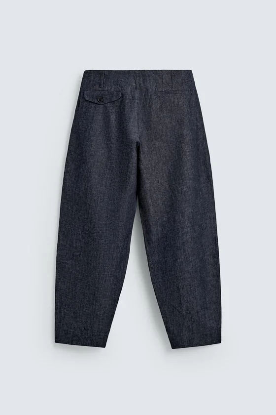Брюки balloon fit с защипами