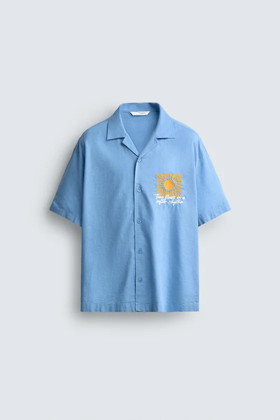 РУБАШКА СВОБОДНОГО КРОЯ С ВЫШИВКОЙ