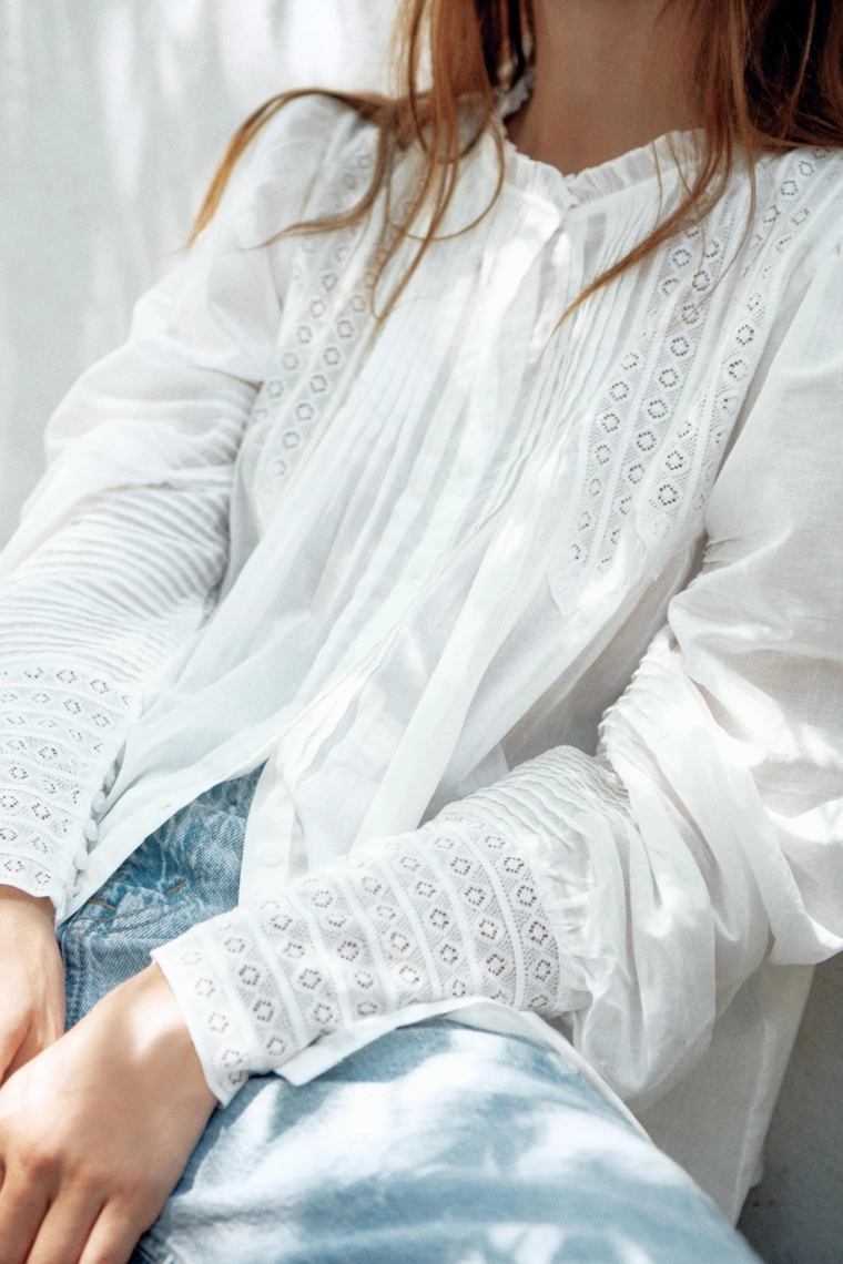 РОМАНТИЧНАЯ РУБАШКА коллекция Zara «ZW»
