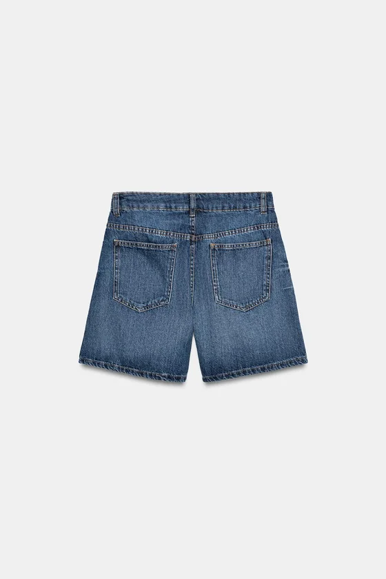 ДЕНИМОВЫЕ ШОРТЫ С ВЫСОКОЙ ПОСАДКОЙ — коллекция Zara «ZW»
