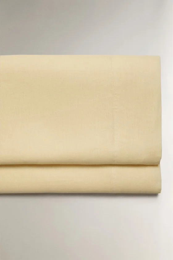 Простыня из льна washed linen (140 gsm)