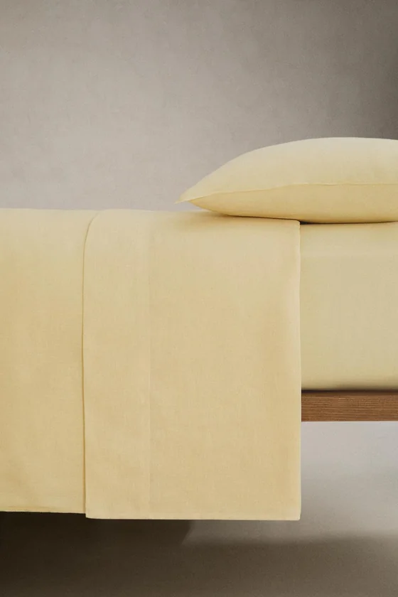 Простыня из льна washed linen (140 gsm)