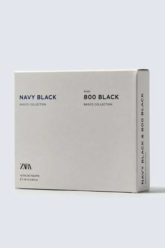 Navy black + zara man 800 black edt 2x100 мл