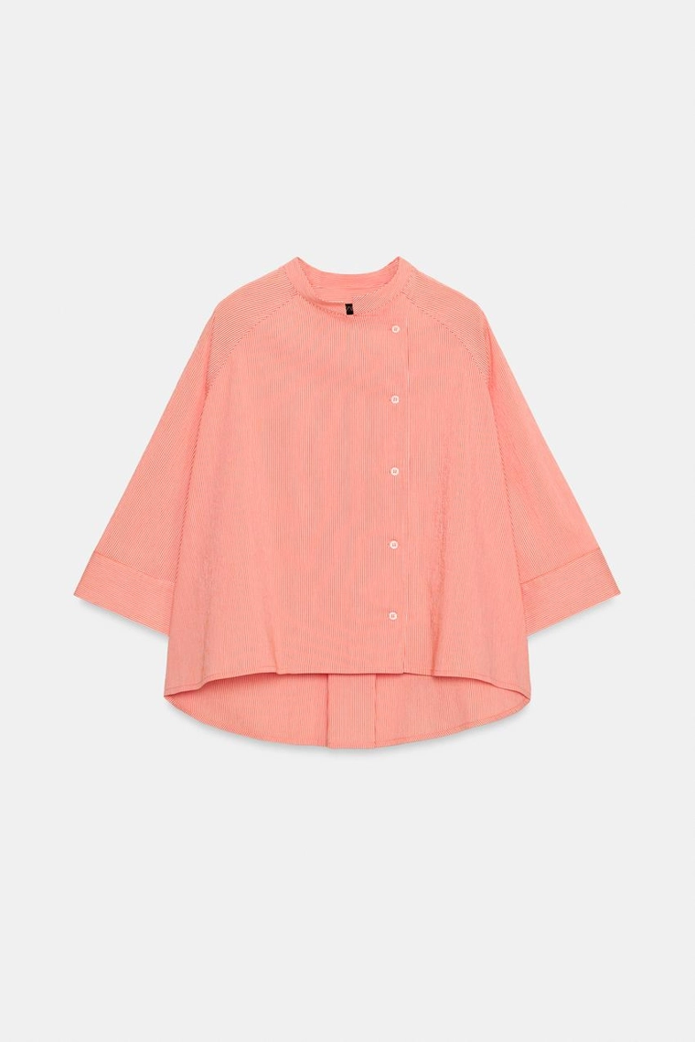 Асимметричная рубашка в полоску — ZW COLLECTION