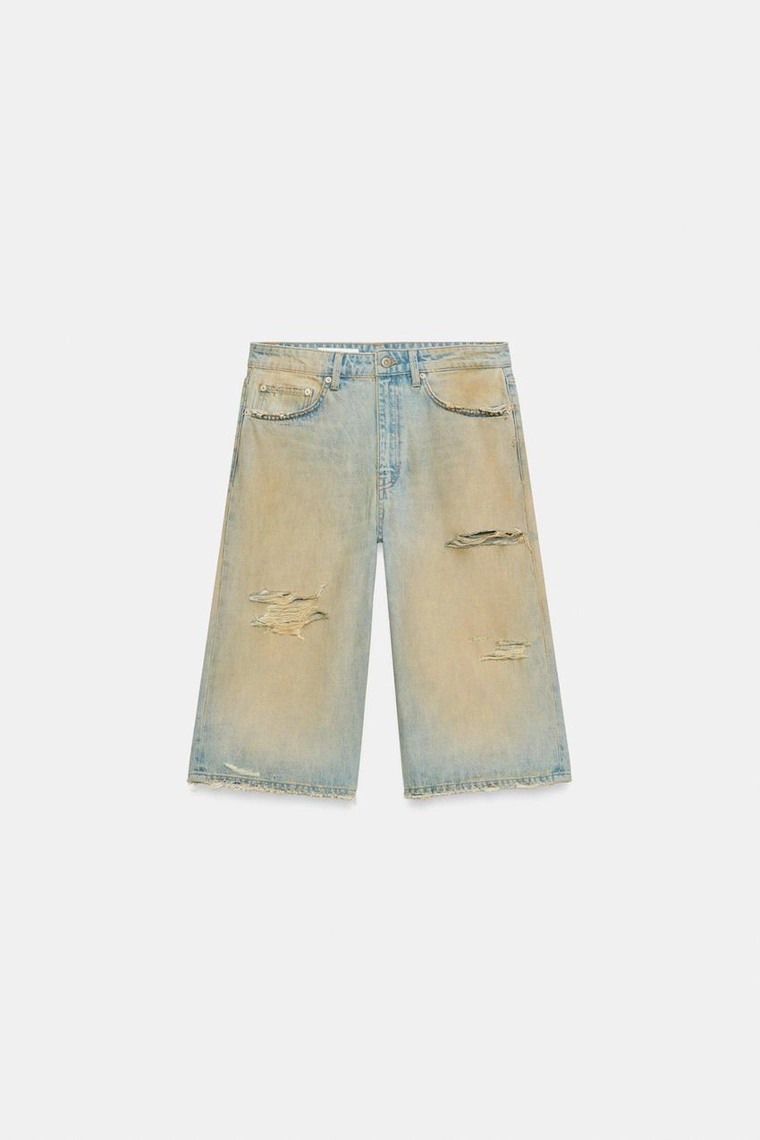 ДЖИНСОВЫЕ ШОРТЫ TRF BAGGY С РАЗРЕЗАМИ