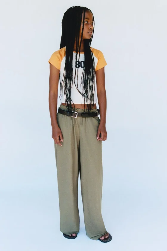 БРЮКИ WIDE LEG В ПИЖАМНОМ СТИЛЕ