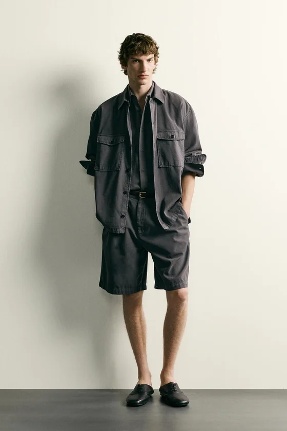 ШОРТЫ RELAXED FIT С ЭФФЕКТОМ ПОТЕРТОСТИ