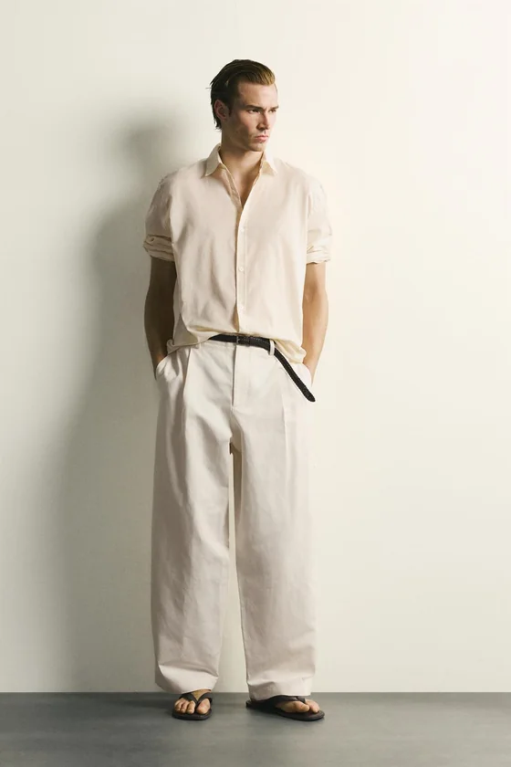 БРЮКИ RELAXED FIT СО СКЛАДКАМИ