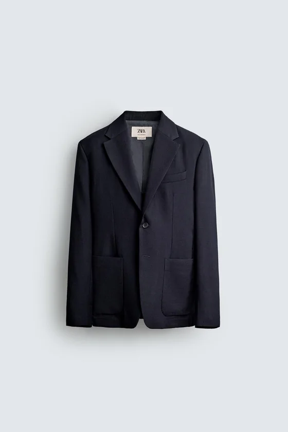 КЛЕТЧАТЫЙ БЛЕЙЗЕР REGULAR FIT ИЗ 100% ШЕРСТИ