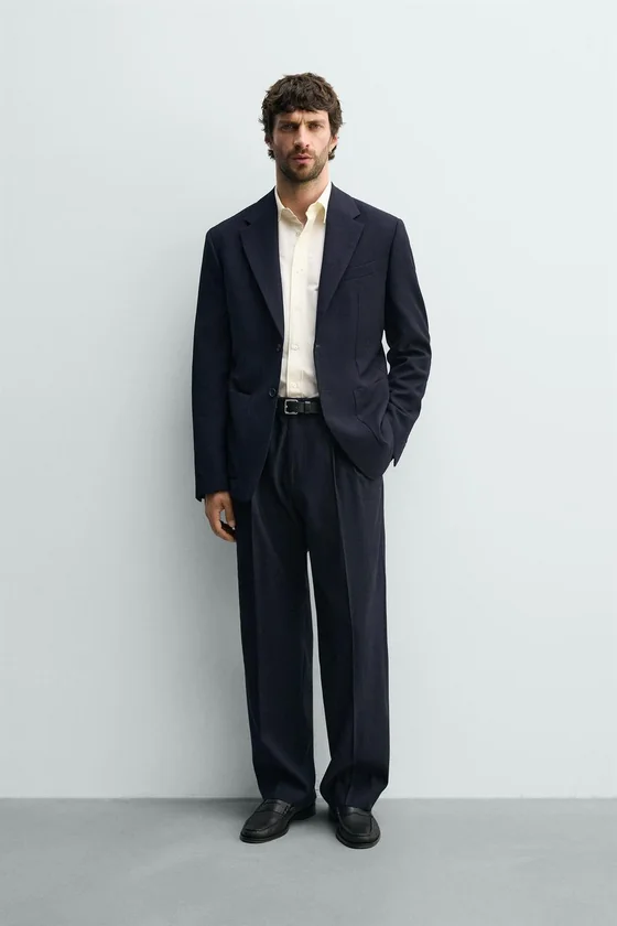 КЛЕТЧАТЫЙ БЛЕЙЗЕР REGULAR FIT ИЗ 100% ШЕРСТИ