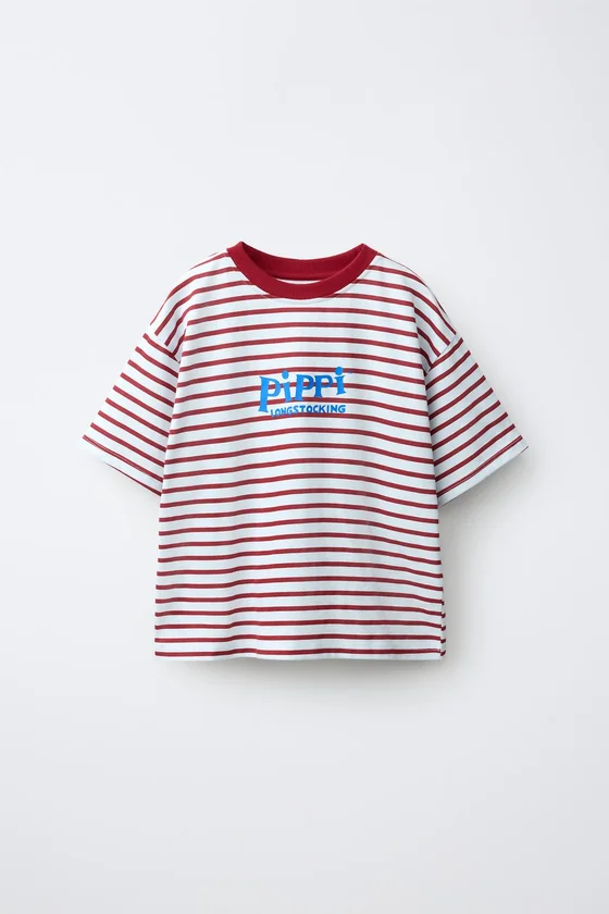 ФУТБОЛКА В ПОЛОСКУ С ПРИНТОМ PIPPI CALZASLARGAS © ASTRID LINDGREN COMPANY