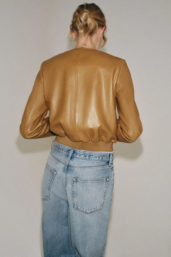 БОМБЕР ИЗ 100% КОЖИ — коллекция Zara «ZW»