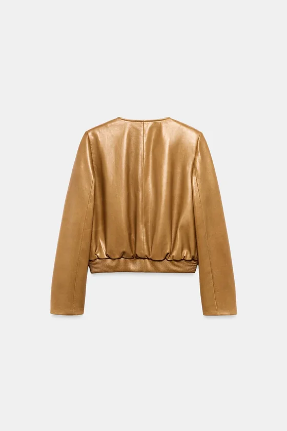 БОМБЕР ИЗ 100% КОЖИ — коллекция Zara «ZW»