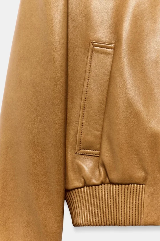 БОМБЕР ИЗ 100% КОЖИ — коллекция Zara «ZW»