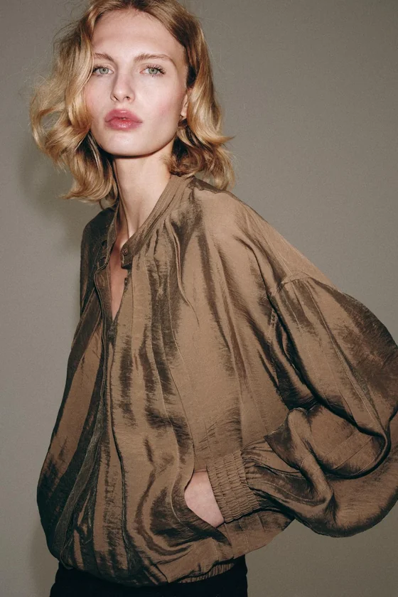 СТРУЯЩАЯСЯ РУБАШКА коллекция Zara «ZW»