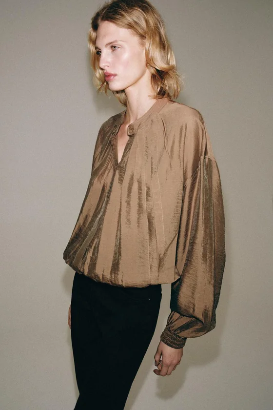 СТРУЯЩАЯСЯ РУБАШКА коллекция Zara «ZW»