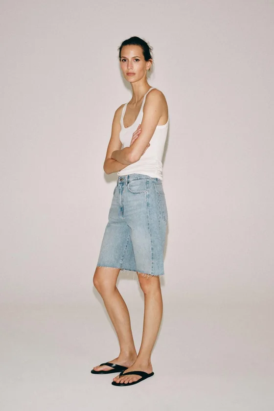 ДЖИНСОВЫЕ ШОРТЫ  СО СРЕДНЕЙ ПОСАДКОЙ — коллекция Zara «ZW»
