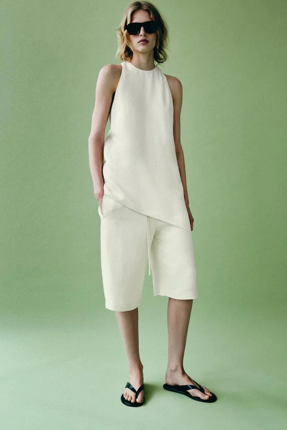 ШОРТЫ В ПИЖАМНОМ СТИЛЕ — коллекция Zara «ZW»