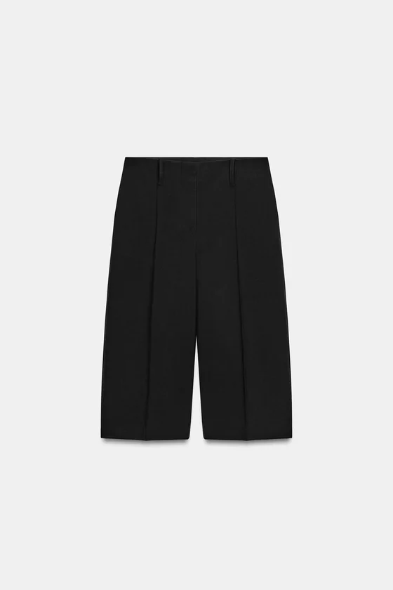 ПРЯМЫЕ ШОРТЫ С ЗАЩИПАМИ — коллекция Zara «ZW»
