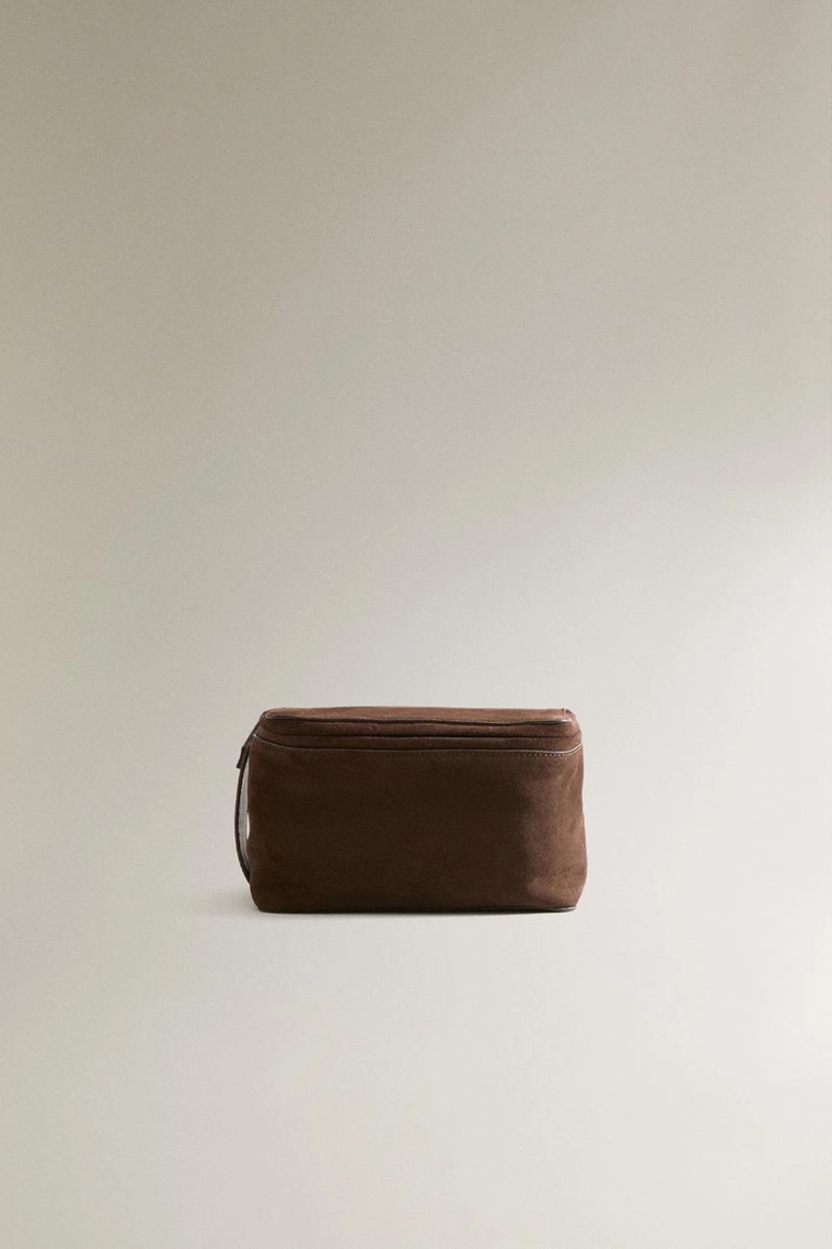 Кожаная косметичка split suede