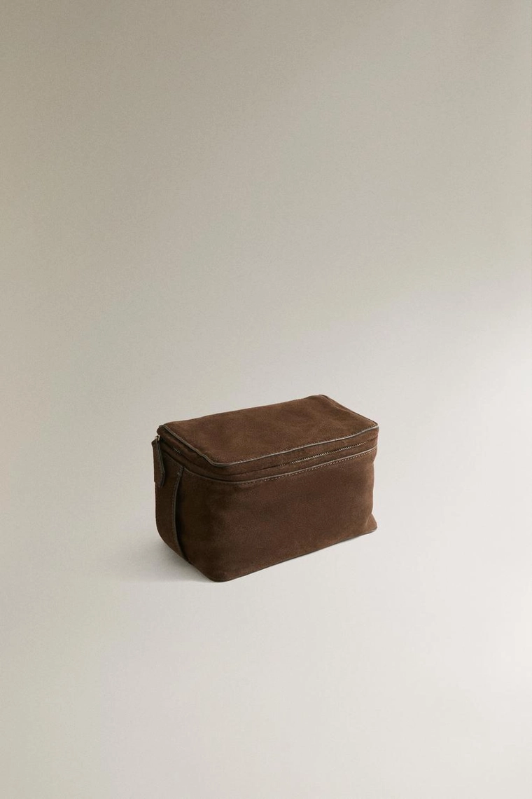 Кожаная косметичка split suede