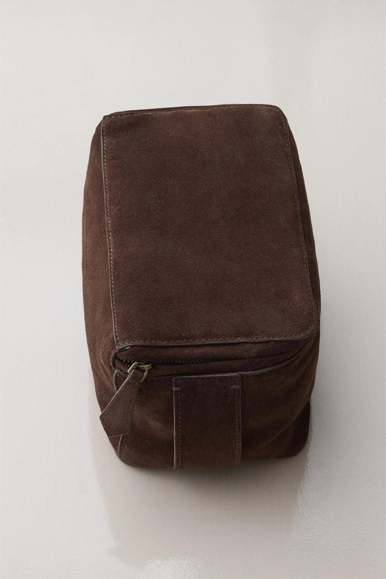 Кожаная косметичка split suede
