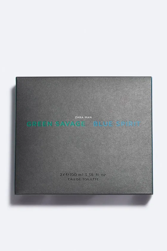 Набор парфюма Zara GREEN SAVAGE + BLUE SPIRIT EDT 100 ML / 3.38 oz