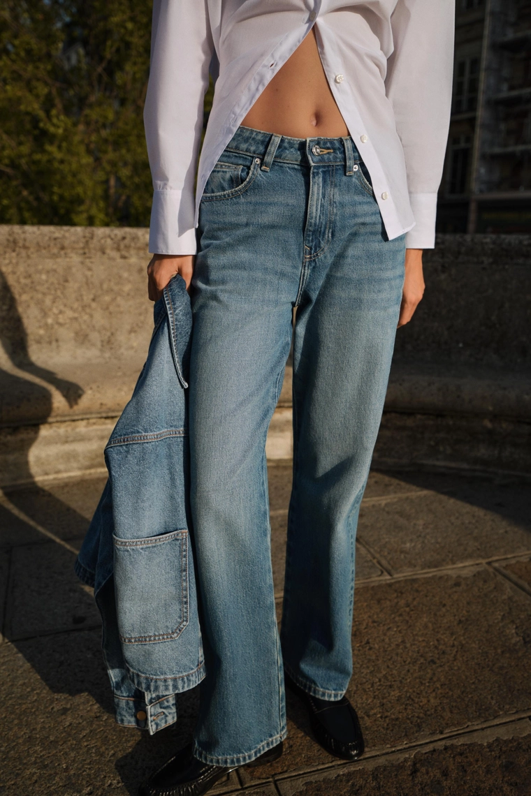 Джинсы z.03 regular fit с высокой талией макси длины